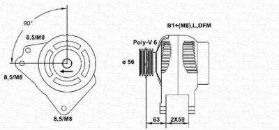 MAGNETI MARELLI 943355062010 -  Генератор